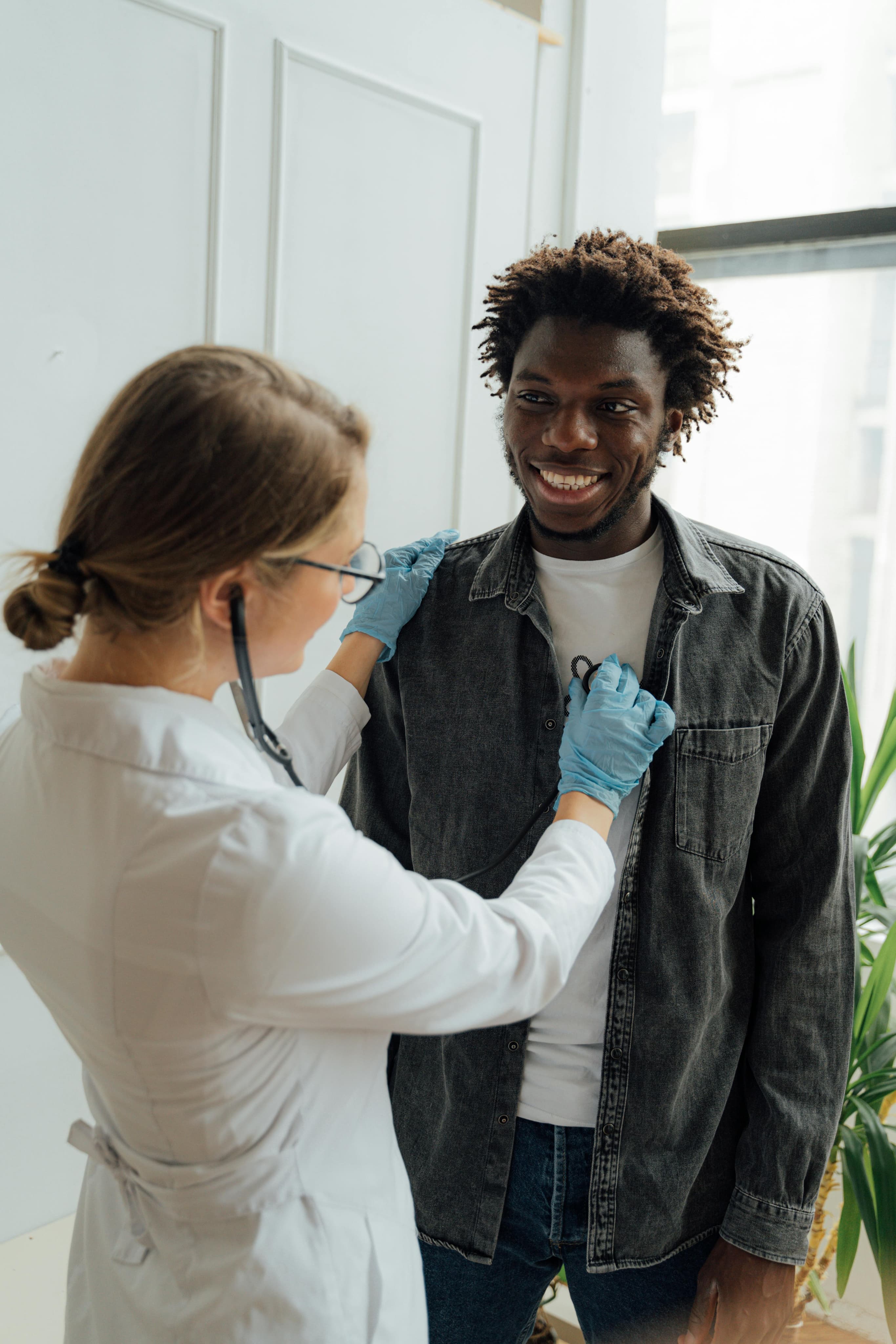 InHealth clinician with a patient