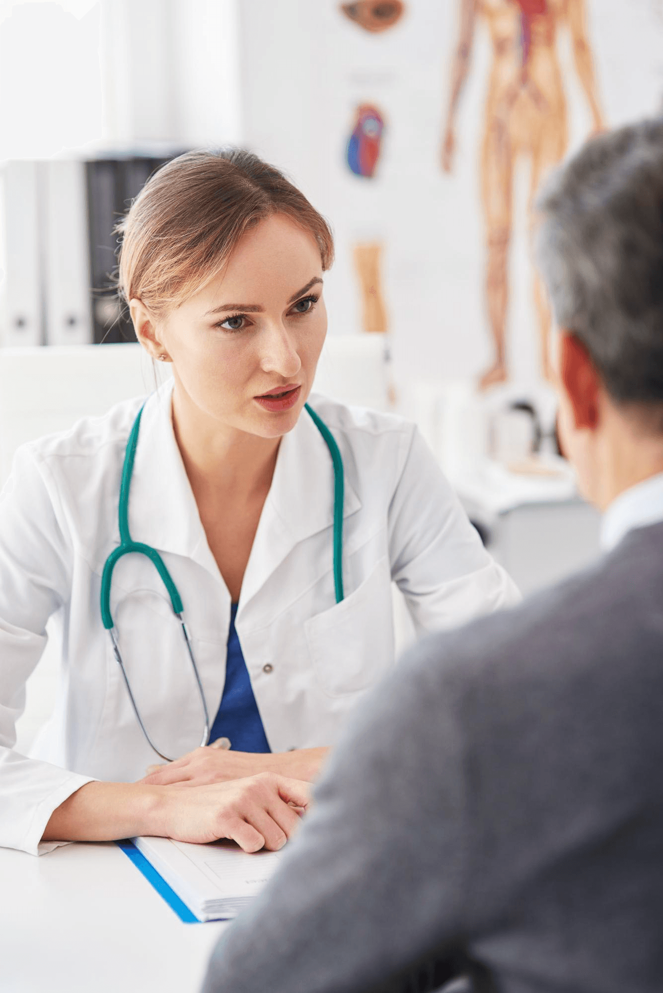 Physician speaking with a patient